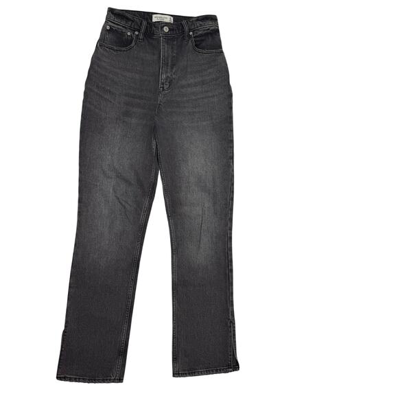 Abercrombie & Fitch Curve Love Ultra High Rise 90s Straight Jeans sz 26 Vent Hem - Picture 8 of 16